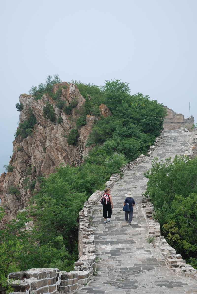 people, architecture, sky, plant, great wall of china, 4K, leisure activity, clear sky, day, beijing, mountain, travel, steps and staircases, the way forward