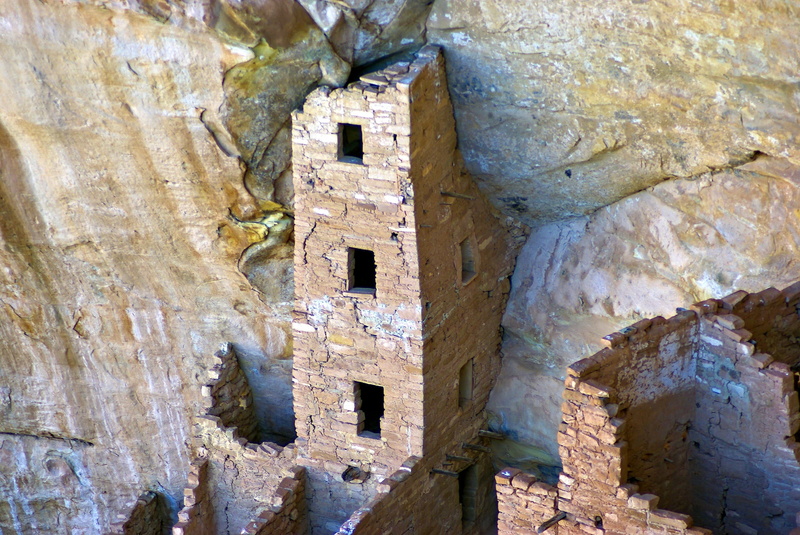 mesa, the past, damaged, national, mesa verde square tower, bad condition, run-down, ruined, history, anasazi, built structure, pueblo, colorado, historic
