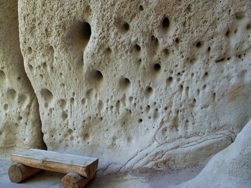 indoors, rock, white color, wall - building feature, no people, still life, textured, limestone, old, close-up, erosion, Cliff Dwelling, cliff, bandelier national monument