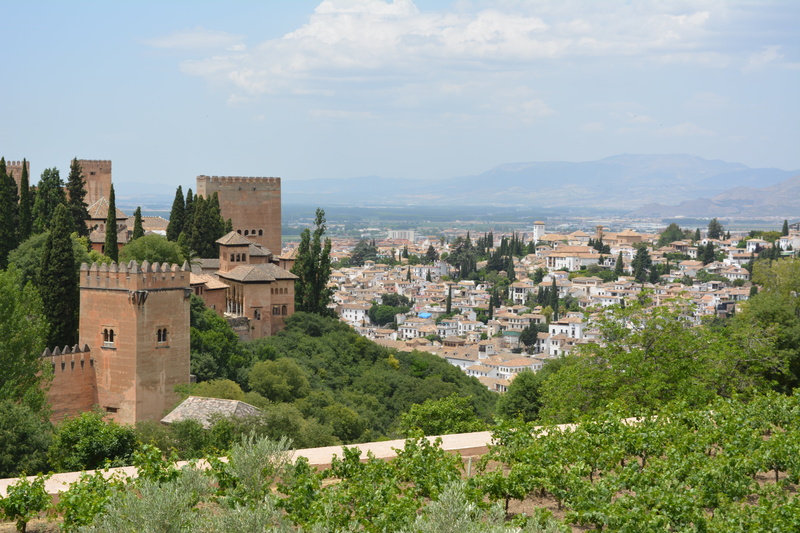 5K, granada, no people, alcazaba, plant, built structure, nature, high angle view, tree, outdoors, town, city, sky, spain, building exterior, building
