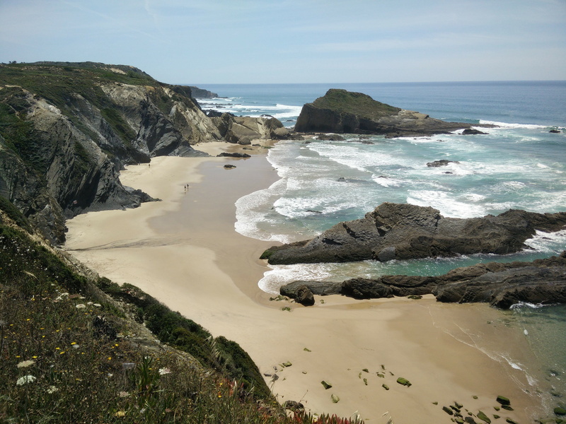 tranquility, scenics, wave, coast, surfing, rock - object, land, Sea, water, Alentejo, tranquil scene, travel, Beach, nature, horizon over water, scenics - nature