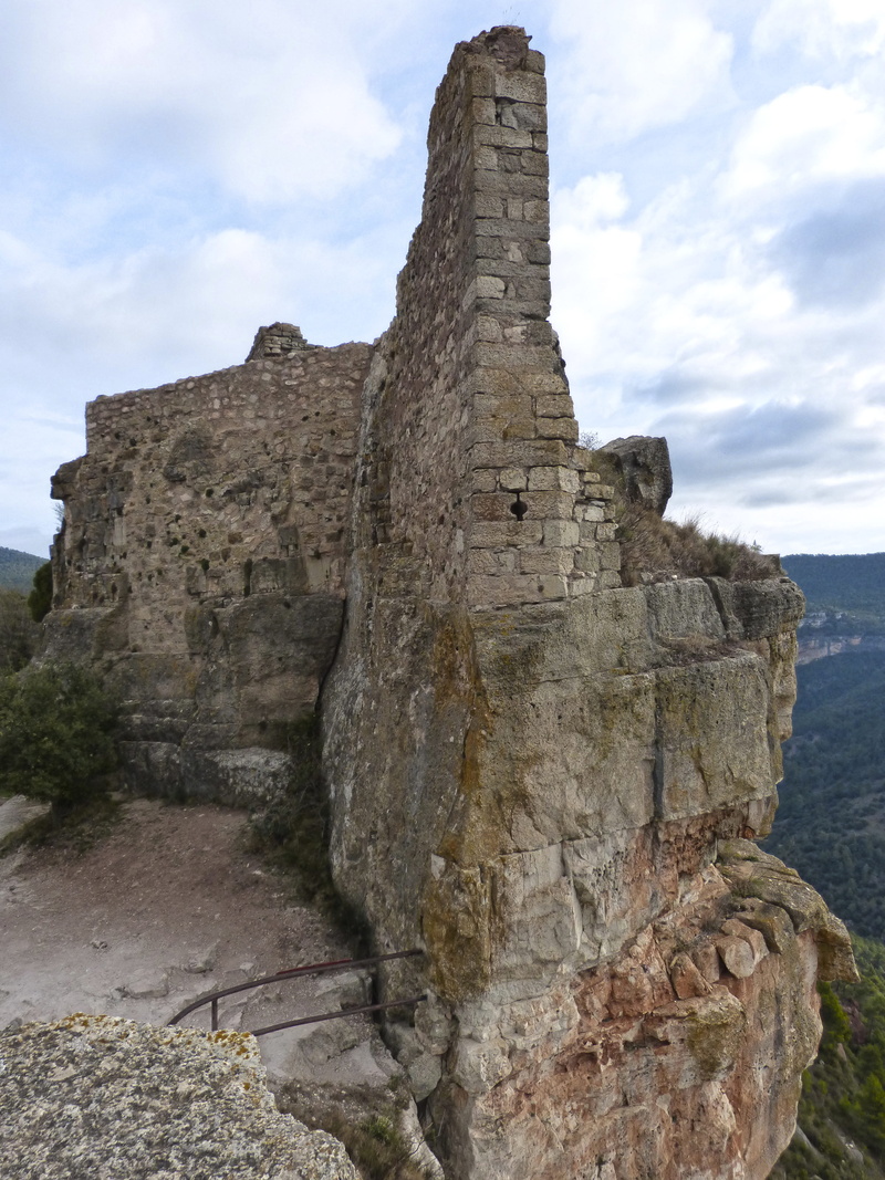 travel, nature, land, history, moorish castle, outdoors, eroded, scenics - nature, Ruins, water, 4K, Siurana, rock formation, stone material, day, solid