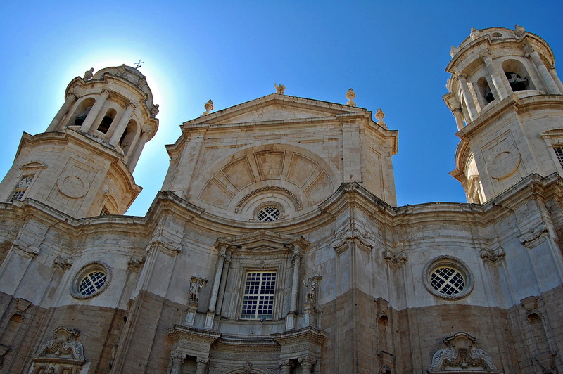 day, low angle view, architecture, building exterior, cadiz, nature, built structure, travel destinations, sky, no people, belief, travel, spirituality