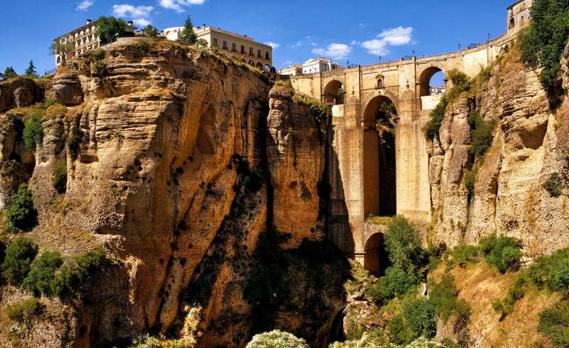 arch, sky, 1080P, archaeology, building exterior, travel destinations, travel, solid, built structure, rock, day, ruins, sunlight, rock formation, andalucia