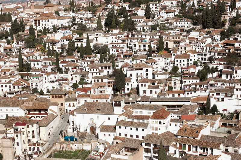 roof, townscape, alhambra, backgrounds, house, built structure, granada, buildings, europe, crowd, full frame, urban sprawl, building exterior, crowded