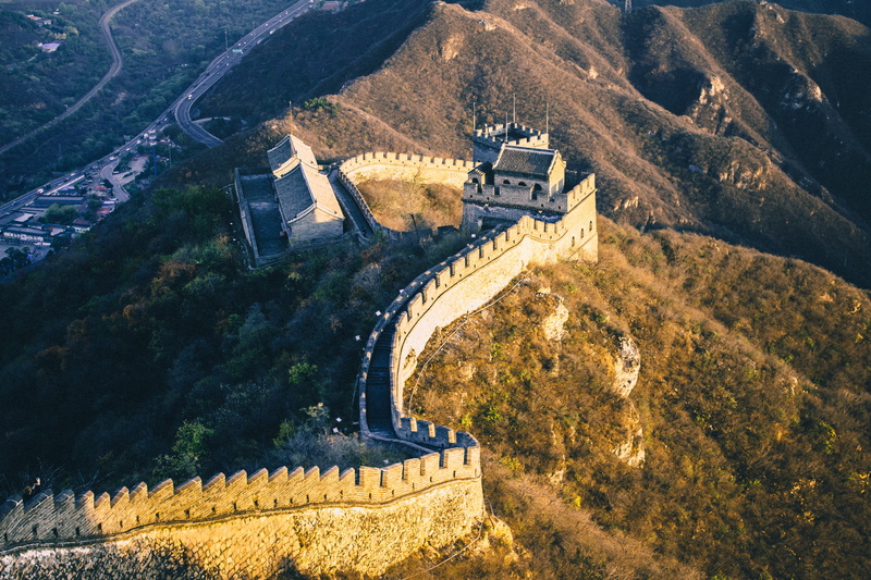 city, outdoors, high angle view, history, castle, day, built structure, great, no people, aerial, architecture, building exterior, tree, travel, ancient