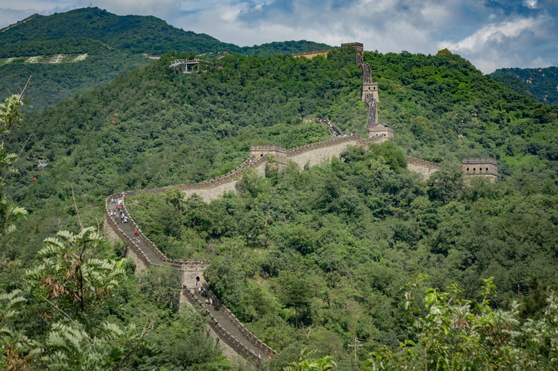 5K, nature, landscape, great wall, plant, tree, no people, architecture, outdoors, beauty in nature, travel, travel destinations, mountain, tranquil scene