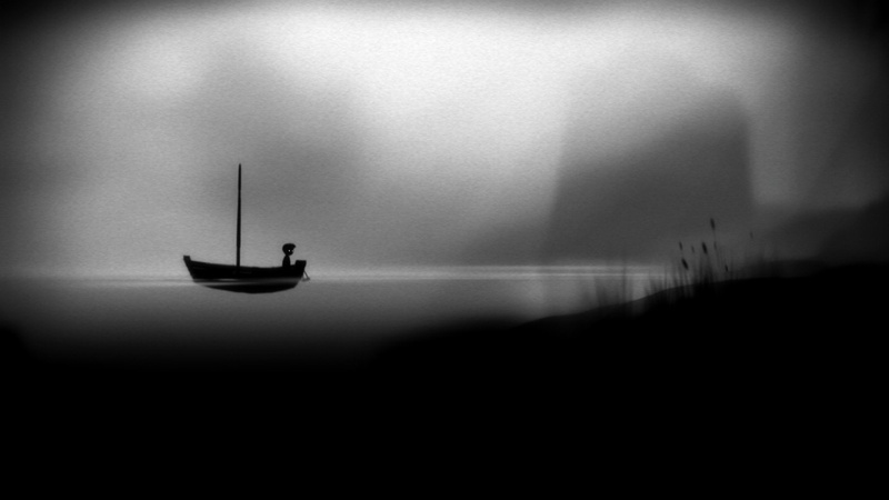 ominous, one person, nature, dark, water, nautical vessel, sailboat, fear, silhouette, Limbo, Video Game, unrecognizable person, mystery, mode of transportation