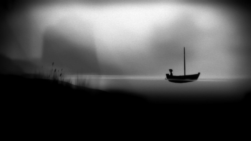 mystery, nautical vessel, mode of transportation, dark, transportation, overcast, video games, storm, nature, water, Limbo, 1080P, creepy, night, silhouette