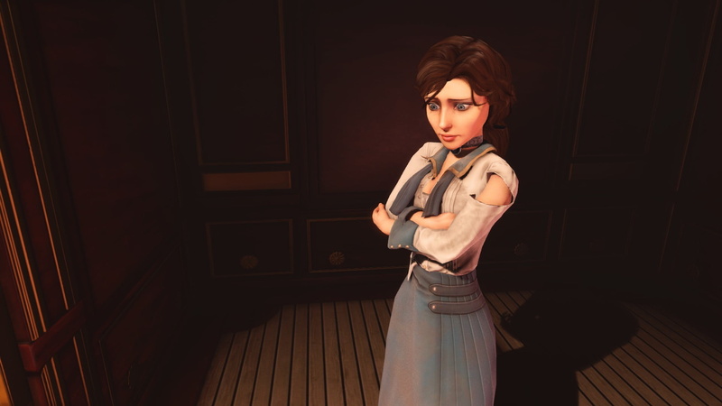 three quarter length, 1080P, adult, dark, young adult, young women, BioShock Infinite, portrait, beautiful woman, looking at camera, beautiful people