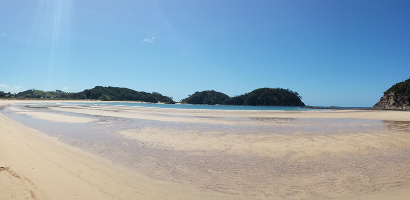 sky, arid climate, clear sky, sand, outdoors, scenics - nature, matapouri, nature, blue, northland, panoramic, beach, summer, sea, no people, water, tranquil scene