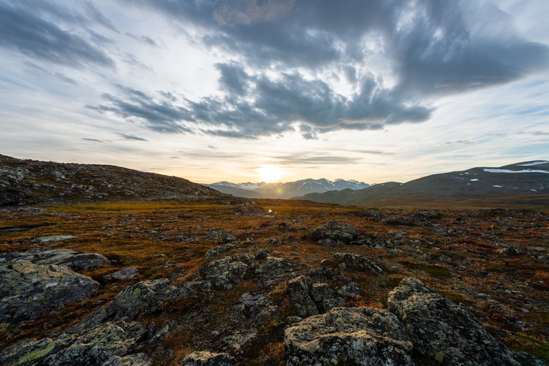 land, cloud - sky, fresh, landscape, beauty in nature, tranquility, wilderness, remote, sarek national park, building, rock - object, scenics - nature