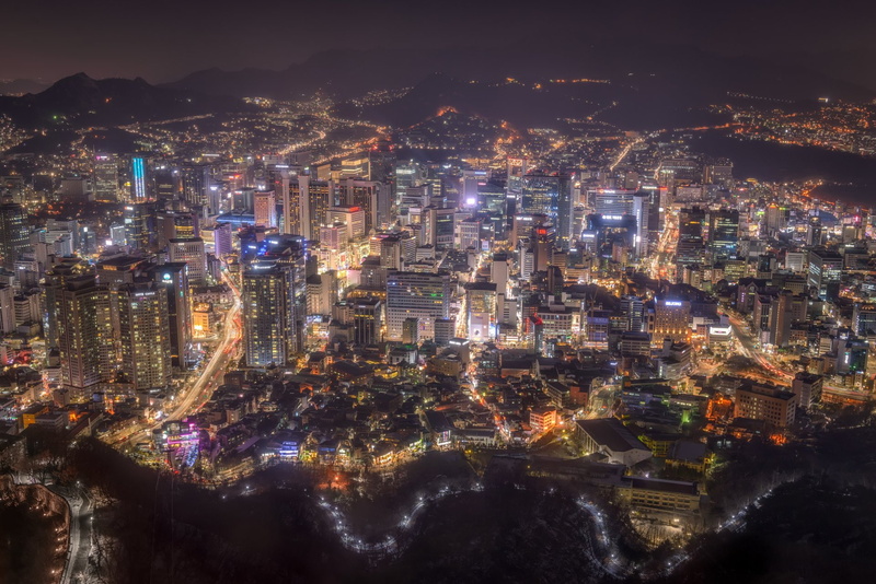 Cities, 1080P, Cityscape, Seoul, Night, Megapolis, Korea