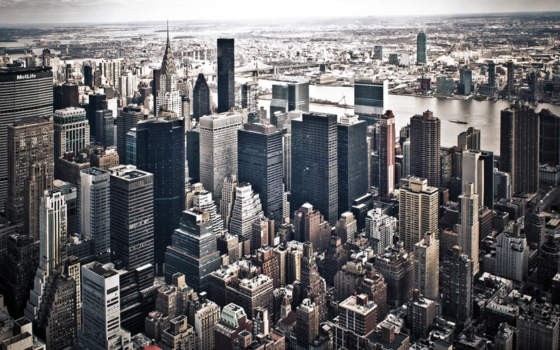 white, urban Skyline, water, buildings, travel Destinations, cityscape, megapolis, city, panoramic, manhattan - New York City, development, office, crowded