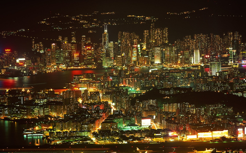 new, financial district, crowded, building exterior, illuminated, skyscraper, office building exterior, megapolis, city life, residential district, modern