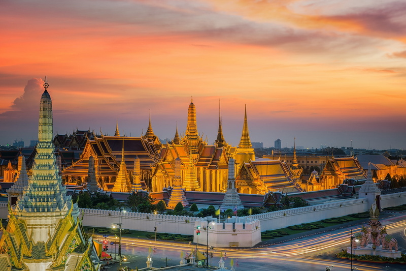 megapolis, the evening, Thailand, sunset, Bangkok, 1080P