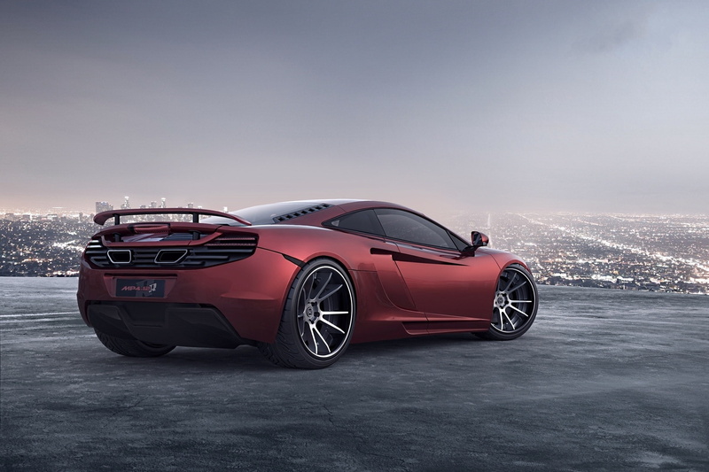 McLaren, 1080P, red, night lights, megapolis, the city, MP4-12C, supercar, horizon