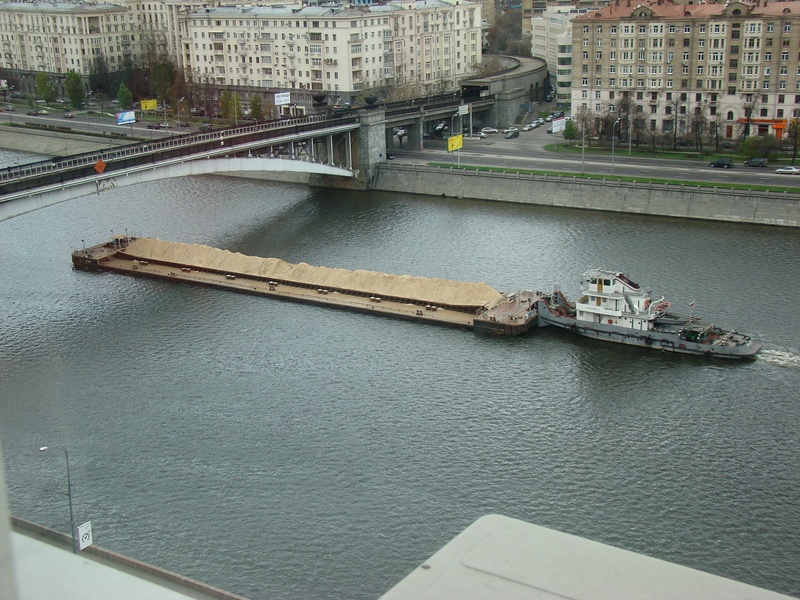 day, bridge - man made structure, nautical vessel, quay, city, architecture, no people, the moscow river, connection, water, built structure, 2K, nature