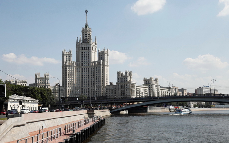 city, 4K, state, moscow, russia, river, university