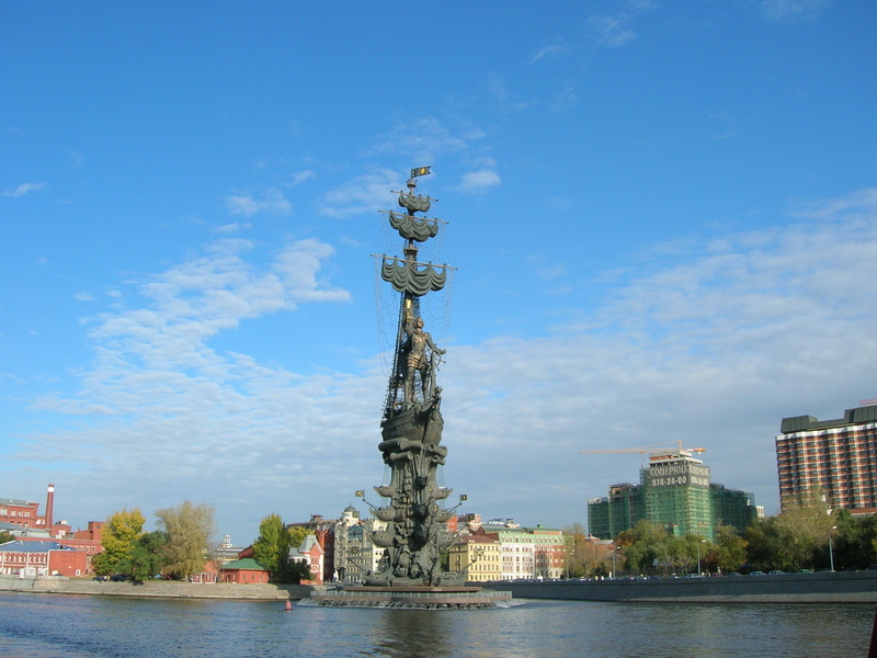 urban Scene, sculpture, sky, peter the great, nature, built structure, water, travel destinations, travel, building, river, 2K, city, no people, famous Place