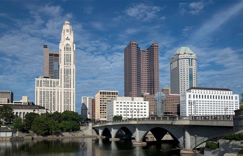 Skyline, modern, 1080P, urban Skyline, city, famous Place, rise, connection, office building exterior, building Exterior, urban Scene, arch bridge, buildings