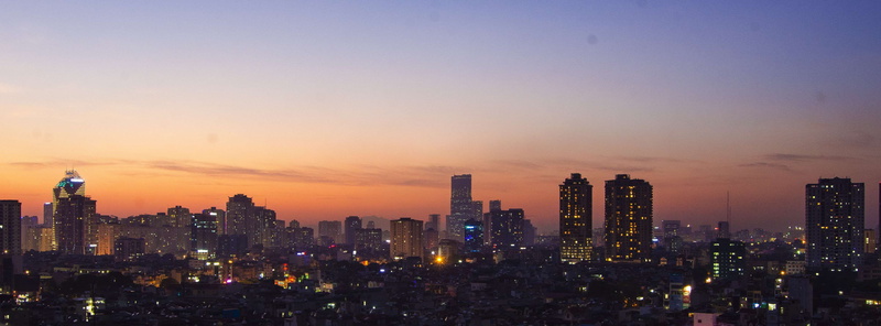 high rises, sunrise, hanoi, built structure, sky, travel destinations, office building exterior, 4K, tall - high, building, skyscraper, city, night, lights