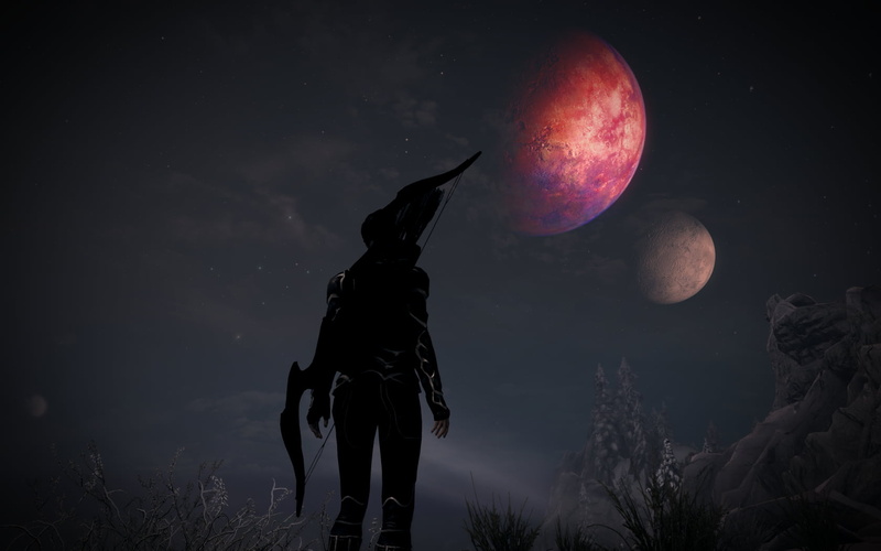 dark, screen shot, Vampire Diaries, Skyrim Remastered, PC gaming, space clouds, video game art, Moon, 720P, The Elder Scrolls V: Skyrim, Game Mod, ultrawide