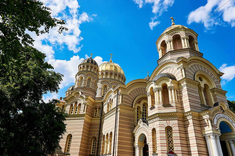 riga, 5K, spirituality, built structure, cathedral, tourism, old town, landmark, no people, gold, outdoors, wall, riga old town, ornate, Nativity of Christ Cathedral