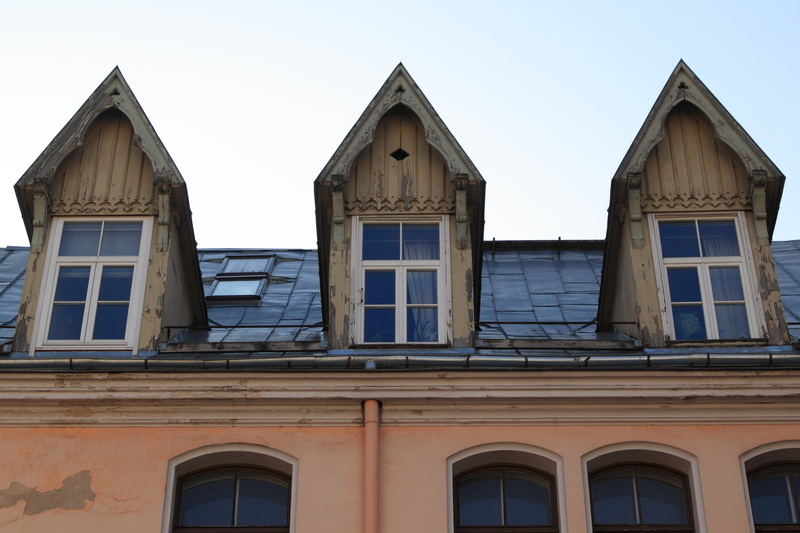 side by side, row house, communication, architecture, baltic, 4K, day, riga, built structure, in a row, clear sky, house, sunlight, old, residential district