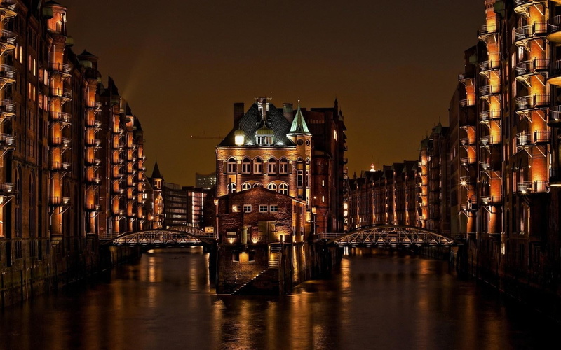 speicherstadt, city, hamburg, 720P, germany