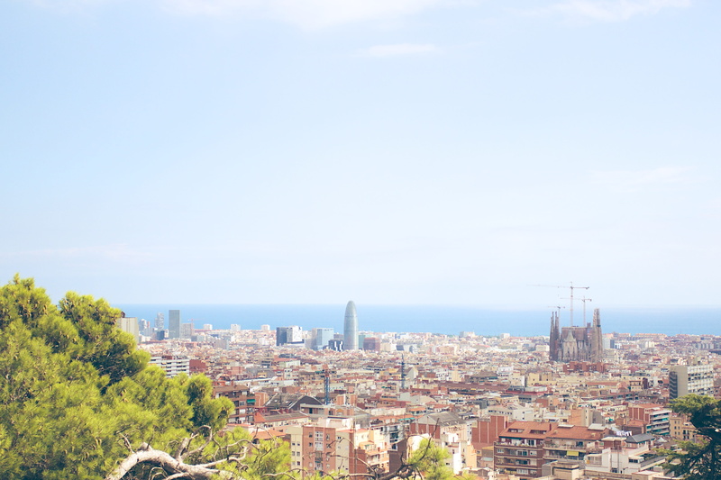 building exterior, copy space, no people, built structure, sky, tree, 4K, park güell, day, nature, barcelona, plant, city, building, residential district