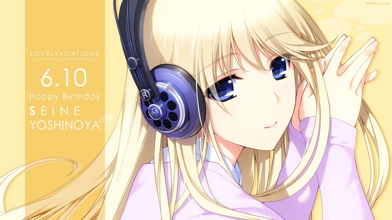 Yoshinoya Seine, headphones, anime, 1080P, anime girls, Lovely x Cation 2