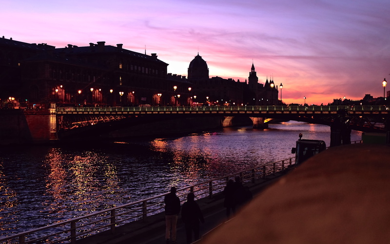 water, river, color, colorful, travel destinations, la seine, transportation, bridge - man made structure, connection, illuminated, outdoors, shadow, light