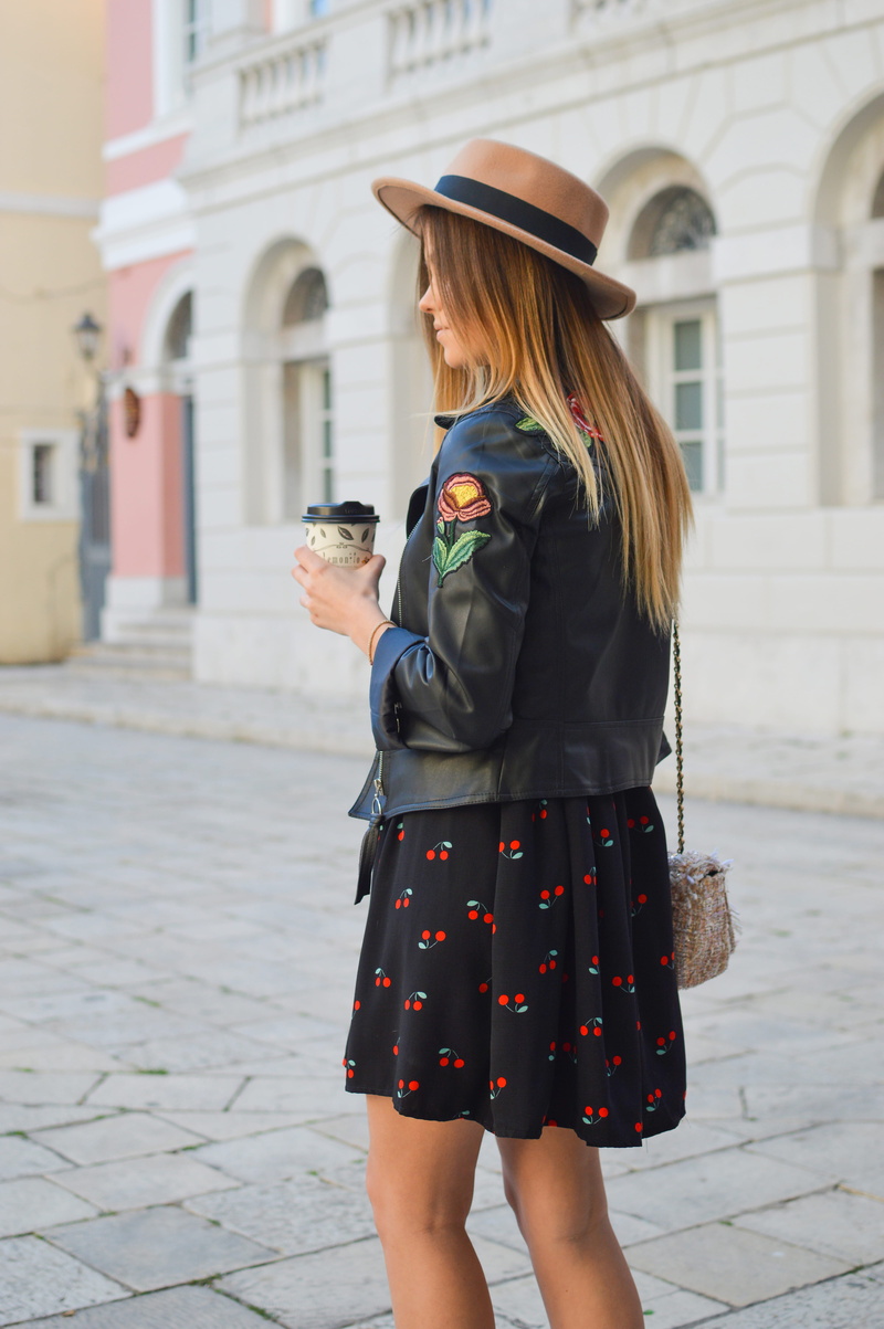 woman, three quarter length, takeaway, holding, blur, real people, girl, built structure, person, hairstyle, hat, city, jacket, 5K, fashion, female, europe