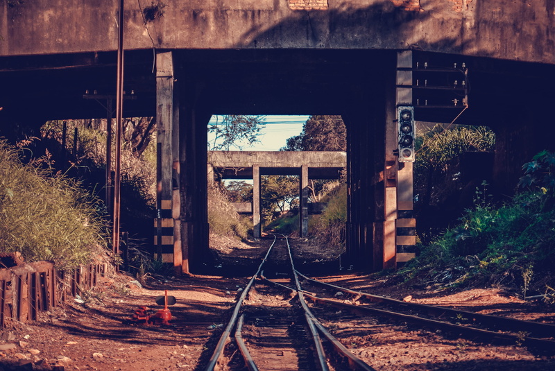 railroad, no people, plant, track, railroad track, saopaulo, 2K, run-down, serjosoza, transportation, ponte, rail transportation, public transportation