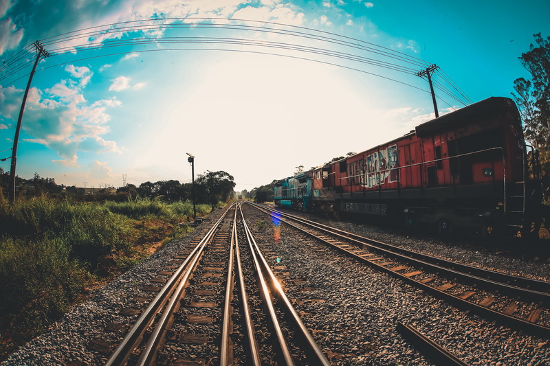 nature, sky, marsilac, saopaulo, train - vehicle, travel, trem, electricity, brazil, linhadetrem, train, plant, rail transportation, diminishing perspective