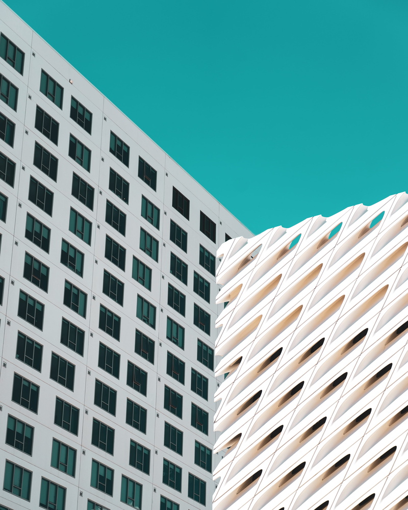 housing, high rise, concrete, city, pattern, sky, low angle view, shapes, united states, buildings, built structure, office building exterior, copy space