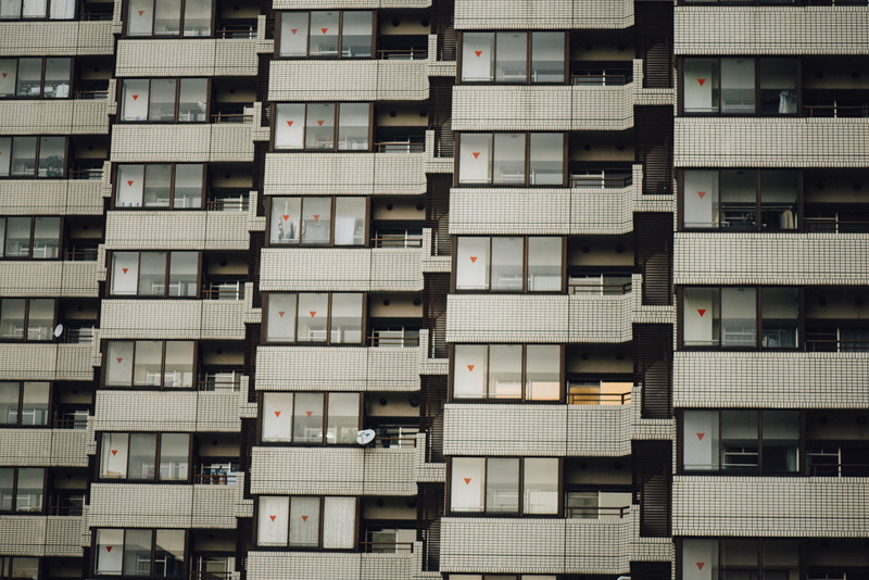 side by side, establishment, white, indoors, repetition, building exterior, window, in a row, infrastructure, no people, city, concrete, apartment, pattern