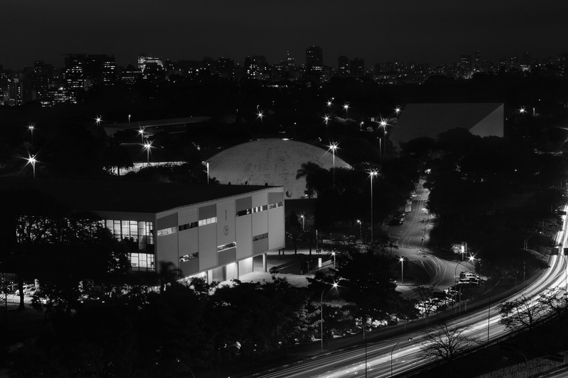 sky, black and white, são paulo, 5K, lights, nature, road, outdoors, city, building, street, residential district, cityscape, sao paulo, high angle view