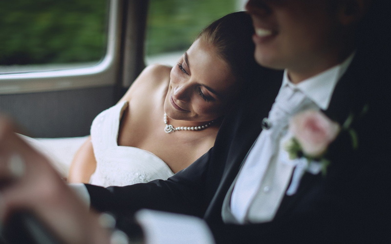 couple, 720P, dress, forever, smile, drive, wedding, happy