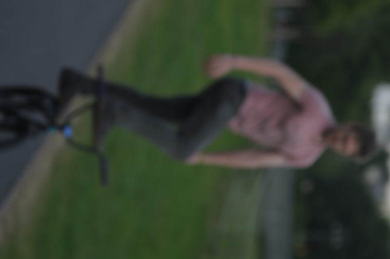 real people, herbivorous, focus on foreground, riding, domestic, youth, cork, side view, one person, bike, fitzgeralds park, outdoors, domestic animals