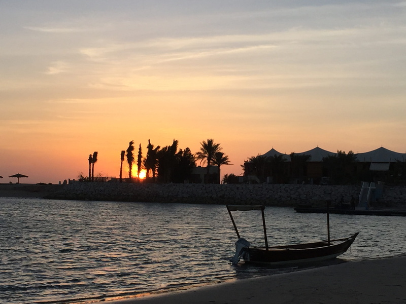 scenics - nature, sea, 2K, waterfront, beauty in nature, sunset, united arab emirates, outdoors, ras al-khaimah, lagoon, ras al kalmar, no people, tranquil scene