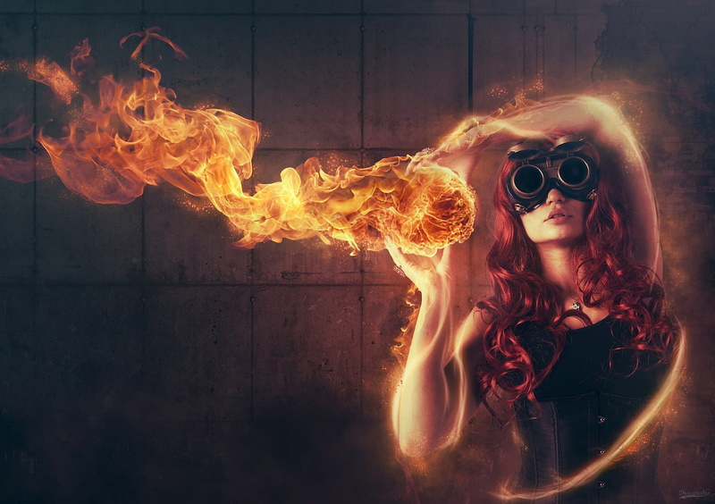 manipulation, Fire, digital art, women, digital, girl, photo, people, flames, photo manipulation, dracorubio, aka, 1080P, anne, art, hd, roderique, arisiaman