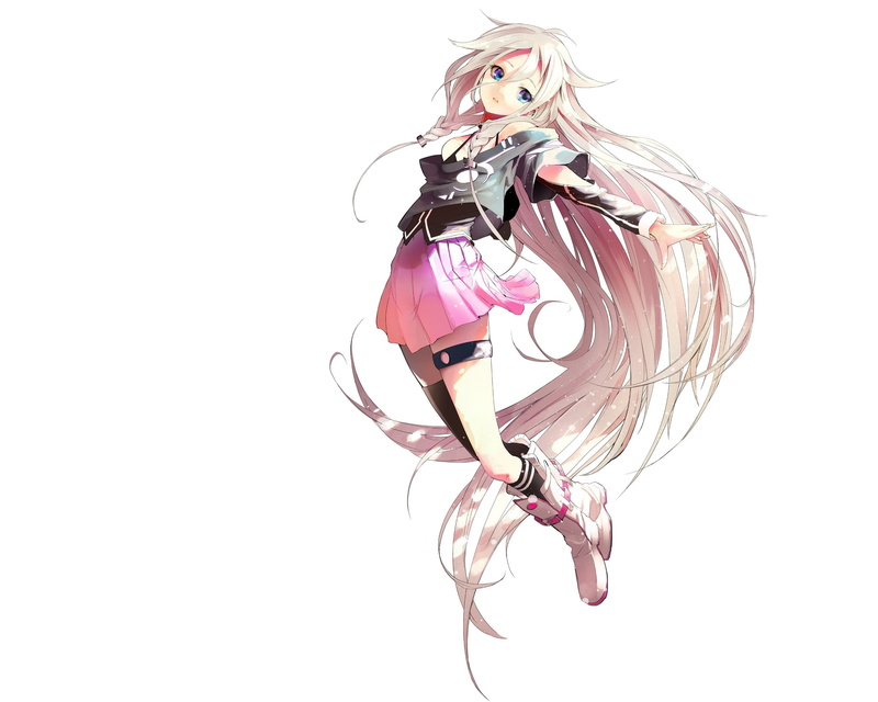 ia, akasaka, art, hd, white, simple background, long hair, aka, simple, akasaka aka, hair, people, vocaloid, background, 2K, long