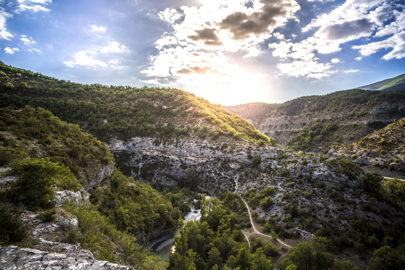 mountain, travel, gorges du verdon, cloud - sky, plant, non-urban scene, idyllic, sky, nature, landscape, tranquil scene, outdoors, scenics - nature, gorge meouge