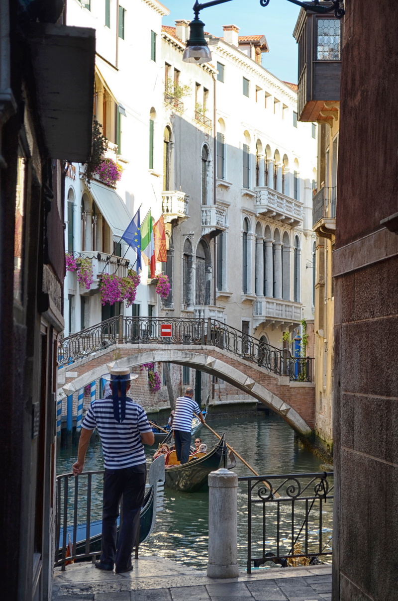 people, adult, leisure activity, full length, real people, boating, canal, rear view, gondolier, architecture, men, women, building, walking, 4K, venice