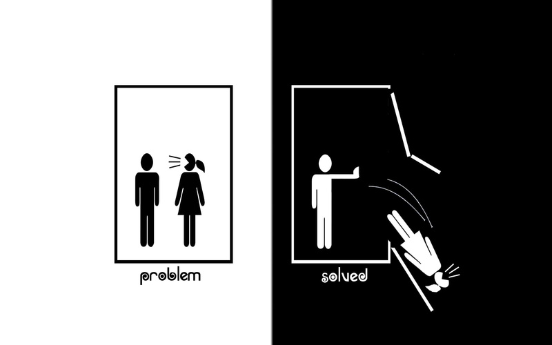 QUARREL, PROBLEMS, 1080P, SIGN, BLACK, WHITE, BACKGROUND, IS), OUTPUT