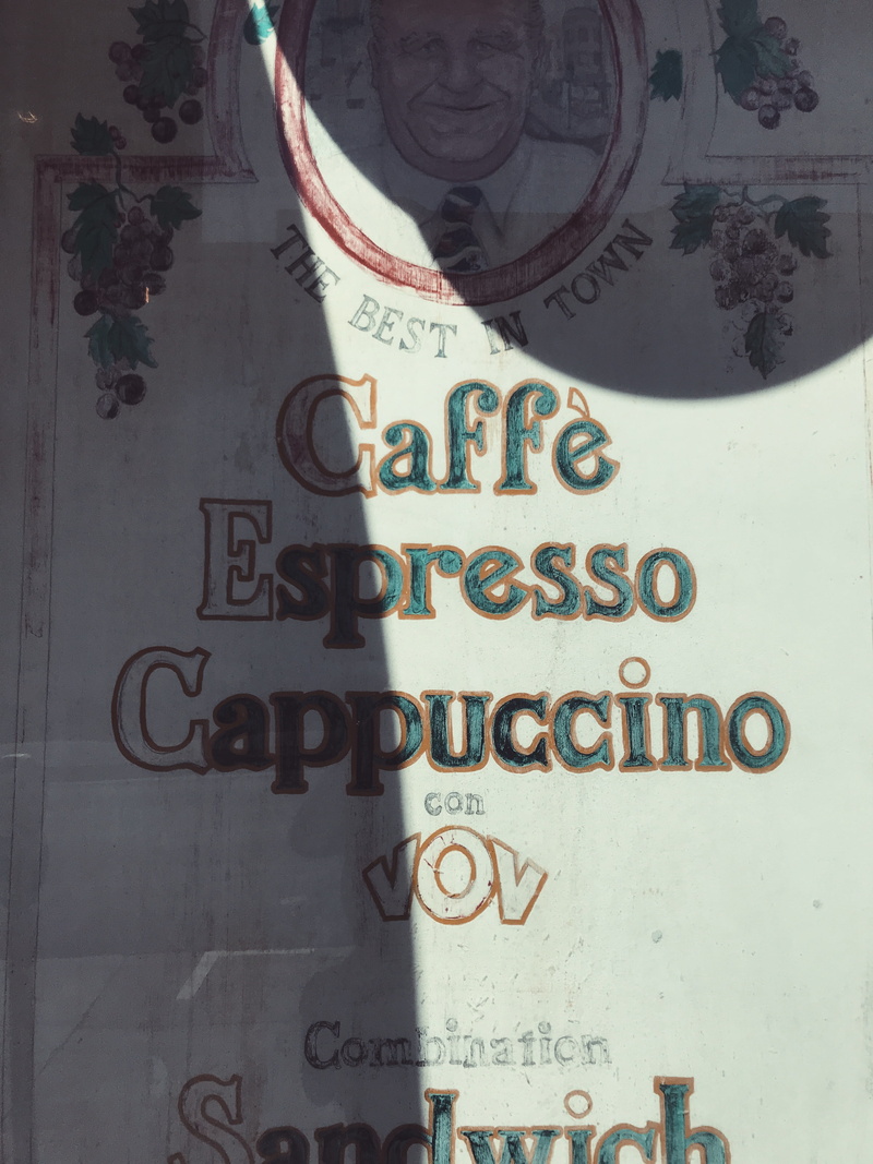 art, paper, little italy, information, finance, cafe, weathered, indoors, coffee, typography, metal, no people, information sign, architecture, day, script