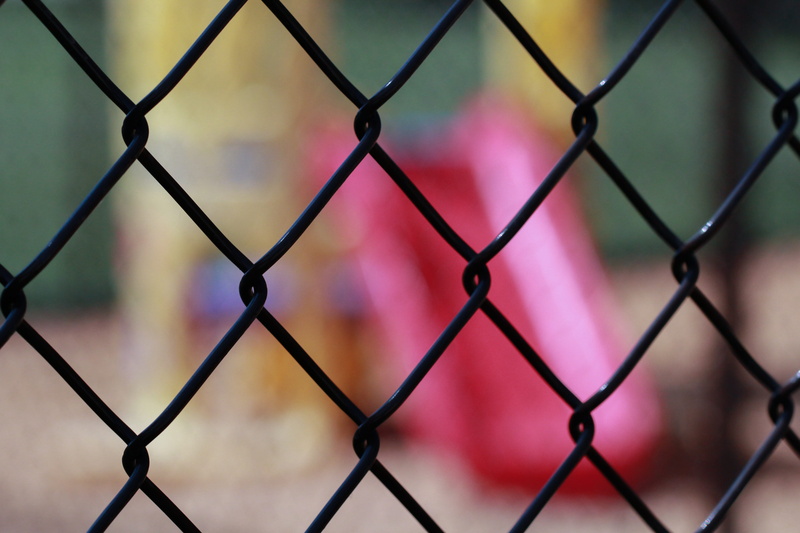 pattern, wire netting, playset, focus on foreground, outdoors, play, pink color, backgrounds, full frame, grid, protection, safety, close-up, garden, security