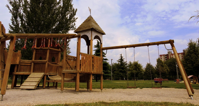 4K, rock climbing, spirituality, built structure, architecture, belief, grass, outdoor play equipment, sky, wood - material, no people, tree, park - man made space